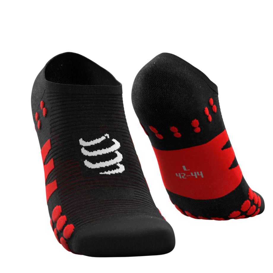 No Show Socks -BLACKRED_01